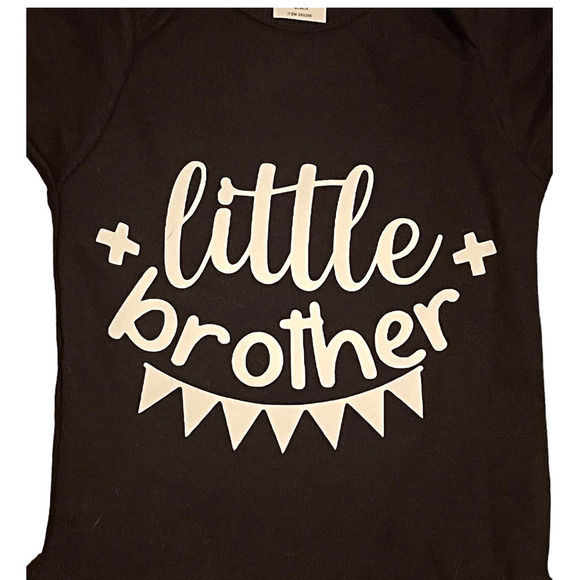 Little Brother|Infant Creeper| Bodysuit| Baby Boy| Baby Gift| 12-18 Months‎ NEW - Picture 2 of 4